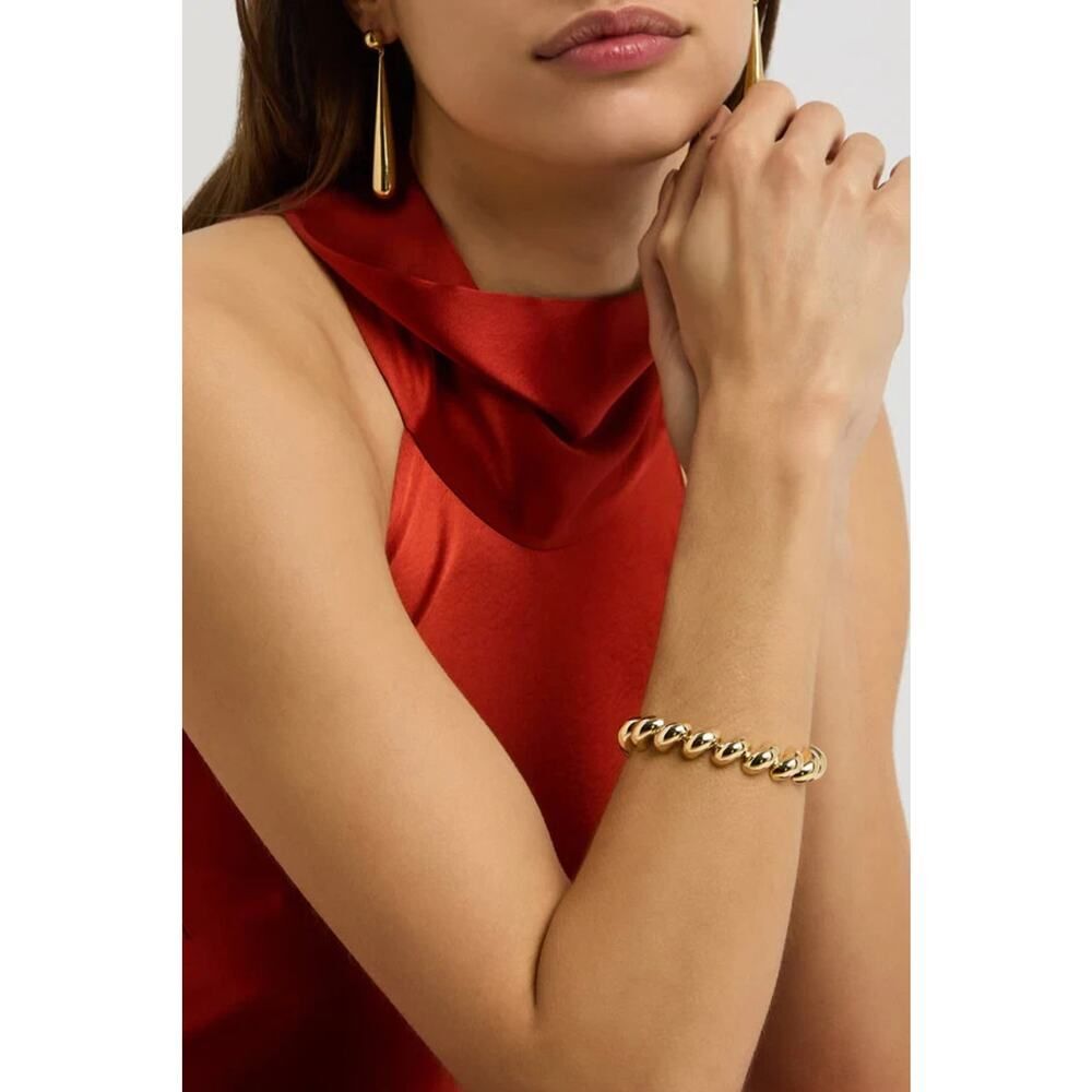 LIE STUDIO The Edith Bracelet Brass Plated 18 Ct Gold NWB